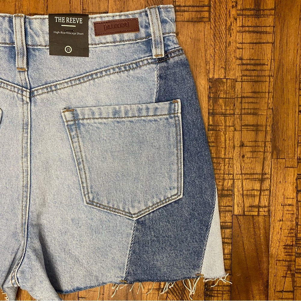 Blank NYC The Reeve High-Rise Ribcage Patchwork Denim Shorts - Picture 8 of 15